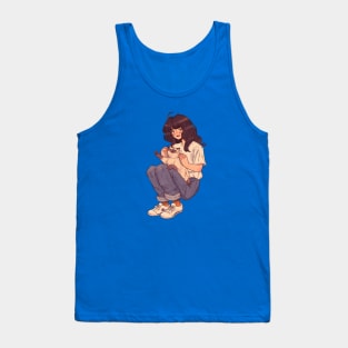 A Girl and Her Cat Tank Top